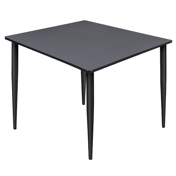 Regency Kahlo Square & Round Tables, 48 W, 48 L, 29 H, Wood, Metal Top, Grey TPL4848GYBK - main